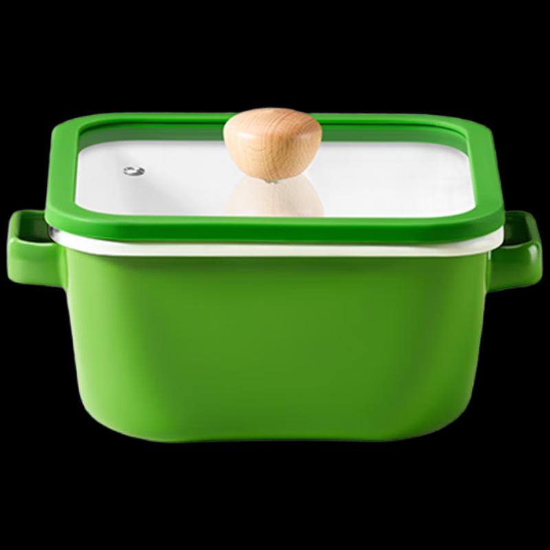 Chuda Huang Japanese Enamel Square Stockpot