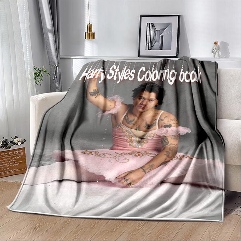 29 Style H-Harry Styles Singer Star Soft Flannel Blanket for Beds Bedroom Sofa Picnic,Throw Blanket for Leisure Nap Gift