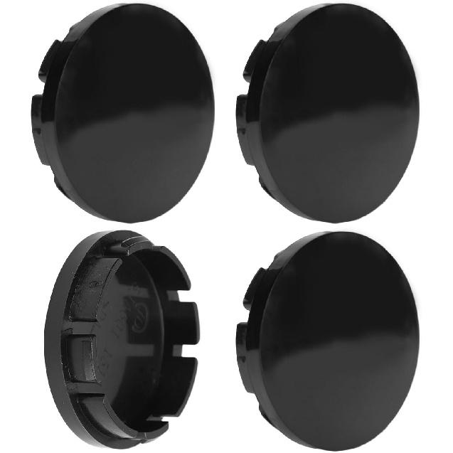 KIMISS 4PCS 56mm Wheel Center Caps, Car Wheel Center Hub Caps Black Compact Tyre Rim Hub Wheel Cover Universal for Vehicle