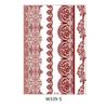 Beauty Sticker Vermilion Lace Tattoo Sticker Waterproof Tattoo Sticker