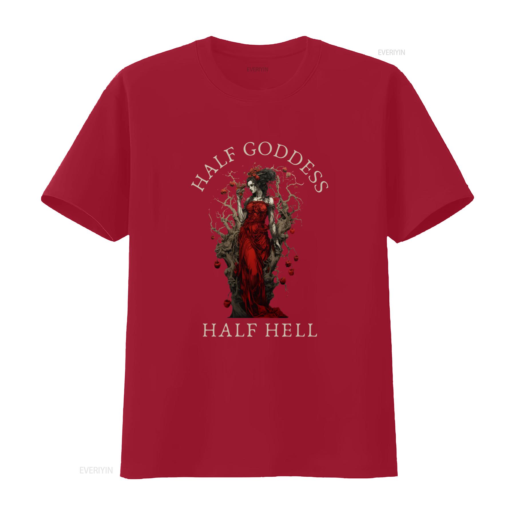 Persephone T Shirt Greek Mythology Half Goddess Hell Dark Academia Clothing Ancient Greece Long or s vintage Washed Versatile S