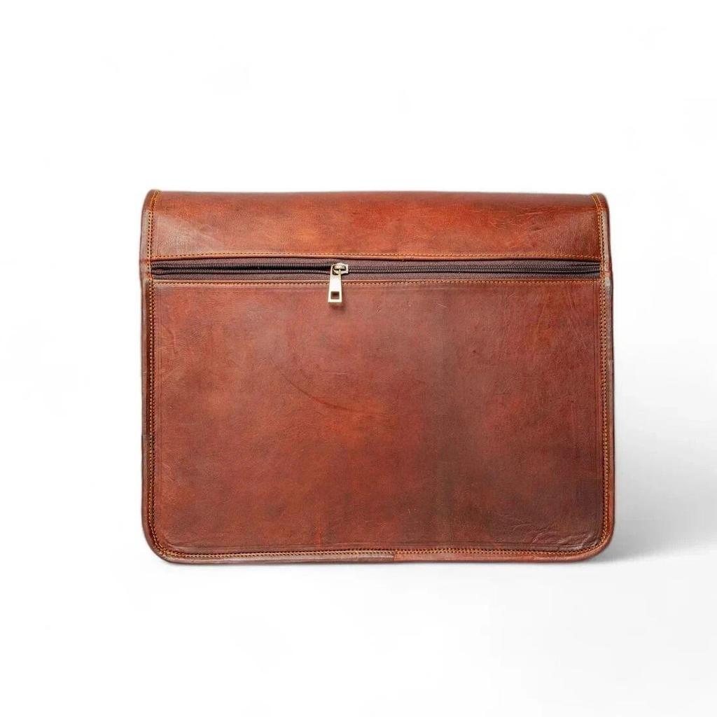 Bag Leather Satchel Shoulder Vintage Brown Real Laptop Genuine Messenger