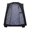 Men Stand Collar Fleece Lined Thick Warm Quilted Plaid Winter Cotton Jacket