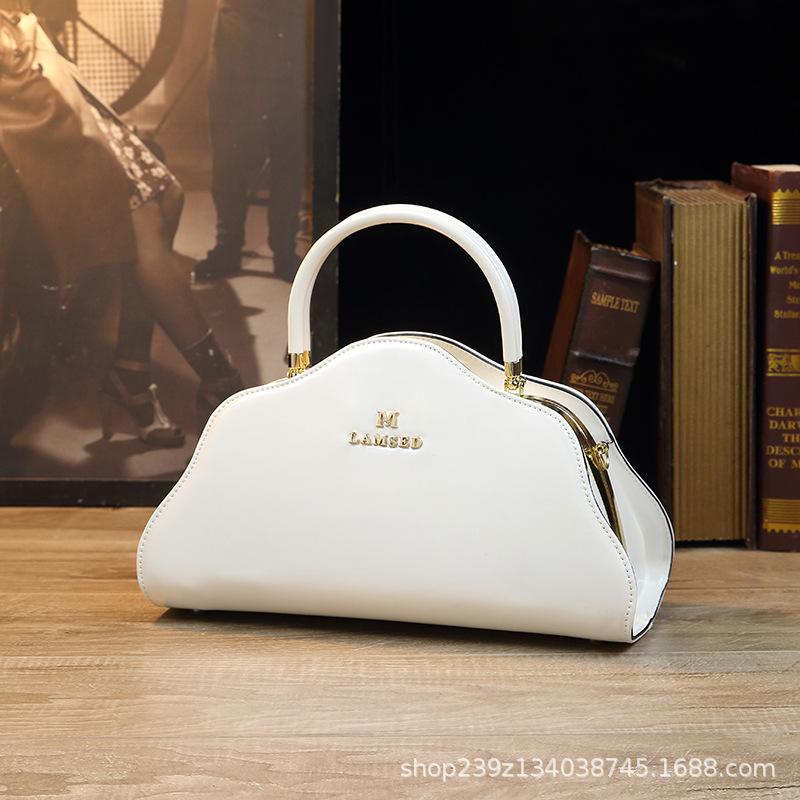 European Trendy Women's Bag 2023 New Cross-Border Trade Glossy Solid Color Crossbody Bag Women's Handbag Shoulder Bag