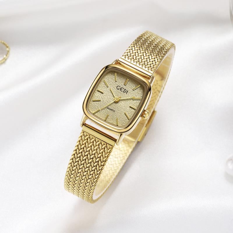 Mittelalterliche Exquisite Damenarmbanduhr Nische High-End-Gefühl Spark-Textur Uhr Leichter Luxus Hoher Wert Wasserdichte Uhr