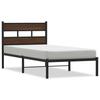 Bed Frame Without Mattress with Headboard Brown Oak Effect 75 X 190 Cm