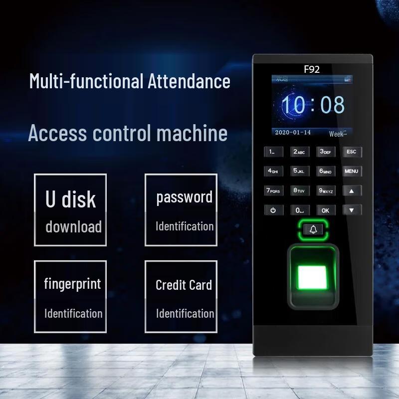 ZUCON F92-ID Fingerprint Access Control & Time Attendance System CN plug (adapter included)