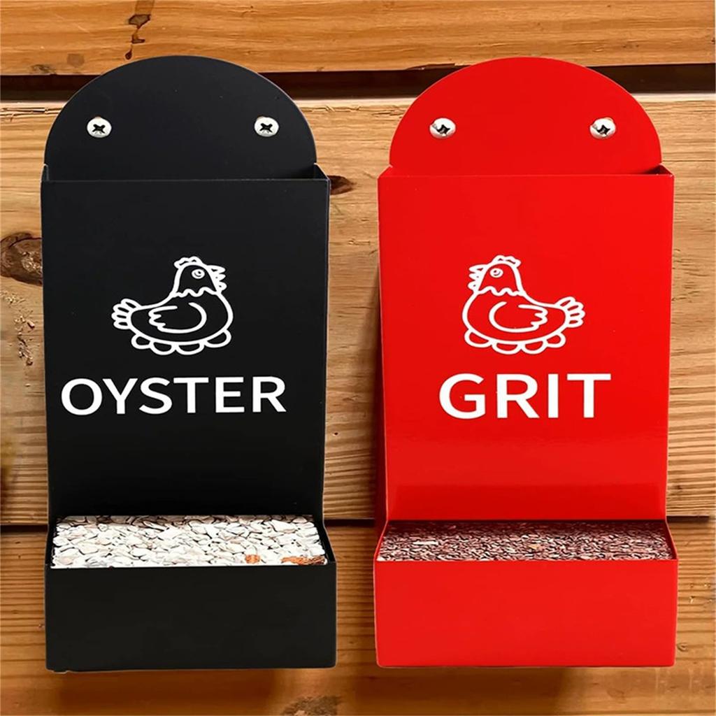 Chicken   Feeder and Grit Feeder Metal  Chicken Coop Accessories Automatic