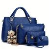 4-piece Set, Brand New Handbag, Shoulder Backpack, PU Leather Cosmetic Bag.