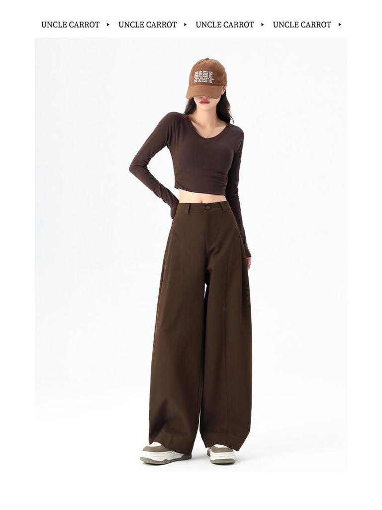 Jialiang Korean Style High Waist Wide Leg Pants – Women's Spring 2026 Collection