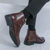 Men’s High Boots Dress Formal Retro Brown Ankle Boots Black Tuxedo Wedding Shoes Plus Size