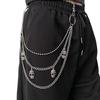 Punk Hosenkette Totenkopf Dekorative Metall-Taillen-Schlüsselanhänger Für Männer Frauen Jeanshose Gothic Vintage Hip-Hop Schmuck Zubehör