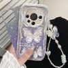 Suitable for Huawei Mate60pro+ Mobile Phone Case Nova12 Gradient Butterfly Chain Honor 100/90 Transparent Silicone