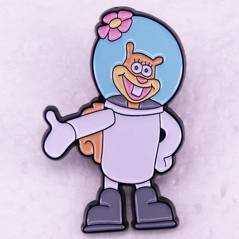 Sandy Squirrel Brooch Badge - SpongeBob Animation Accessory