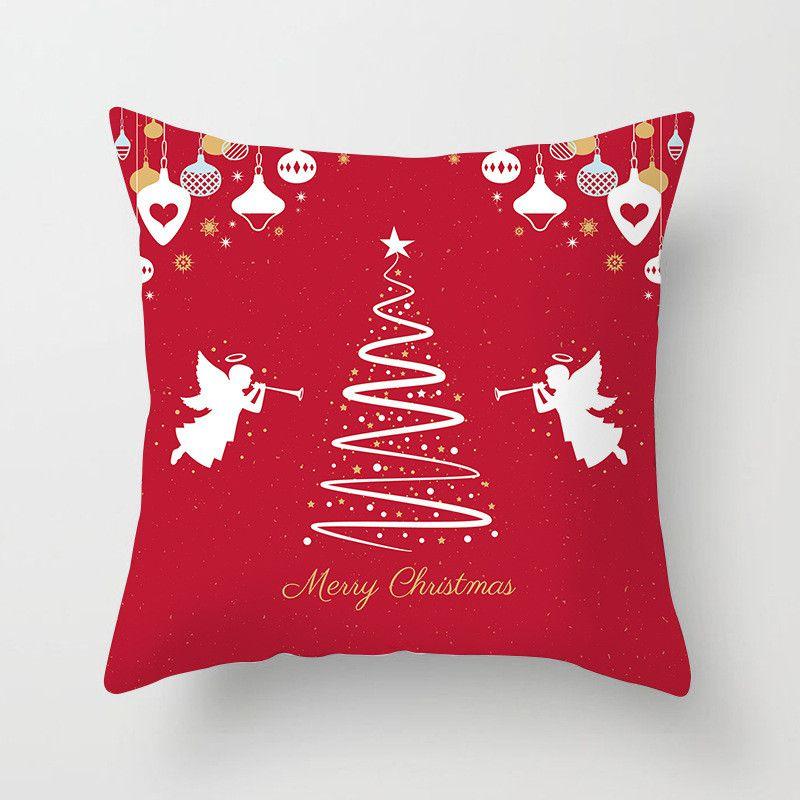 Luxurious Peach Skin Velvet Christmas Cushion Cover With Invisible Zipper Design