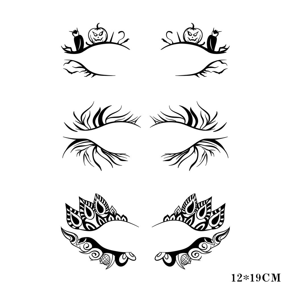 Eyelid Eyeliner Eyebrow Makeup Stickers Premium Face Party Festival Temporary Tattoo Stickers