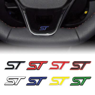 1 Pezzo Adesivo Interno Auto in Metallo 3D Emblema ST Volante Auto Pannello Aria SJDMV2 Decorazione Per Ford Focus x 2 3 Kuga Fiesta Mondeo MK2 MK3