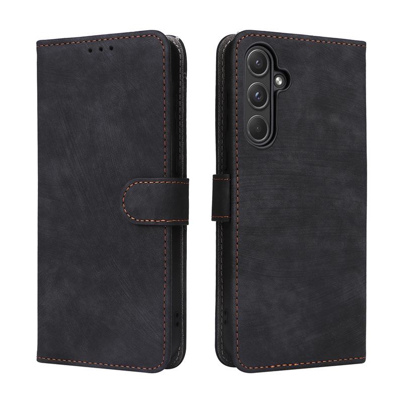 Samsung A55 5G Leather Case with Card Holder, Stand, Lanyard, and Protective Cover