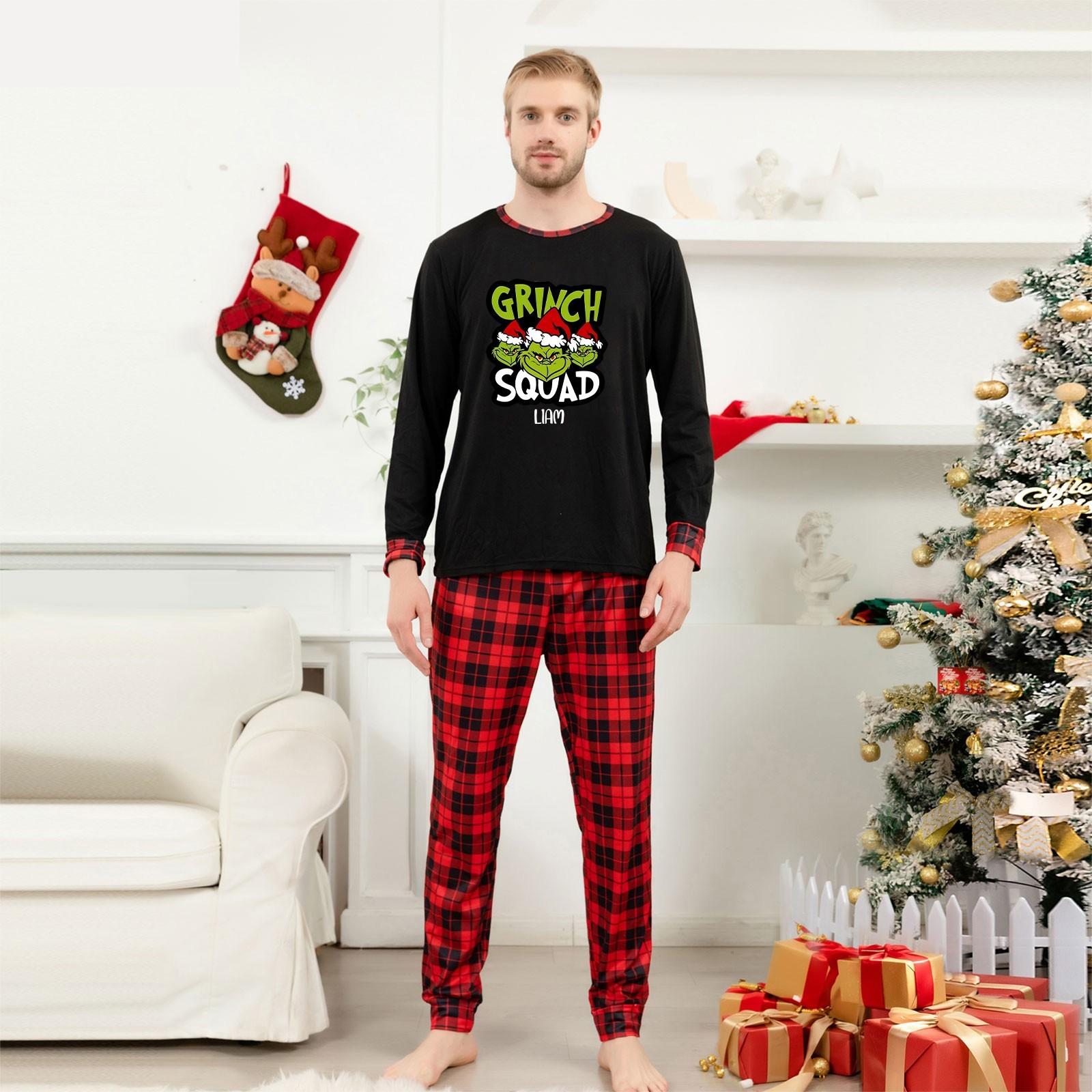 Christmas Prints Family Matching Long Sleeve Tops+Parhts Set Family Matching Sets L
