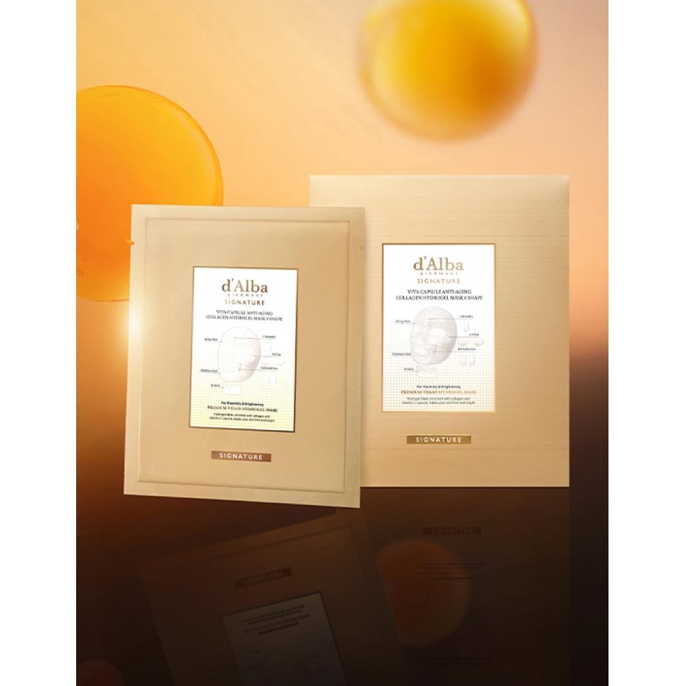 Dalba Signature Signature Vita Capsule Anti Aging Hydrogel Mask 8 Shape 8 Sheets Set 2box