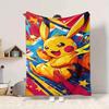 1pc Pikachu Energy Soft & Warm Flannel Blanket, Multi-Purpose Throw Blanket for Couch, Sofa, Office, Bed, Camping, Travel 137