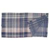 Kensei Reversible Double Gauze Tenugui Hand Navy Check [Onishi Seihan] (Japanese Towel) Tone-on TE95TP-02