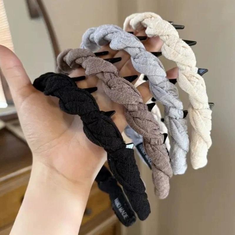 4PCS Slip Hair Bands Design Lightweight Headbands For Workouts Office ABS Hair Accessories
