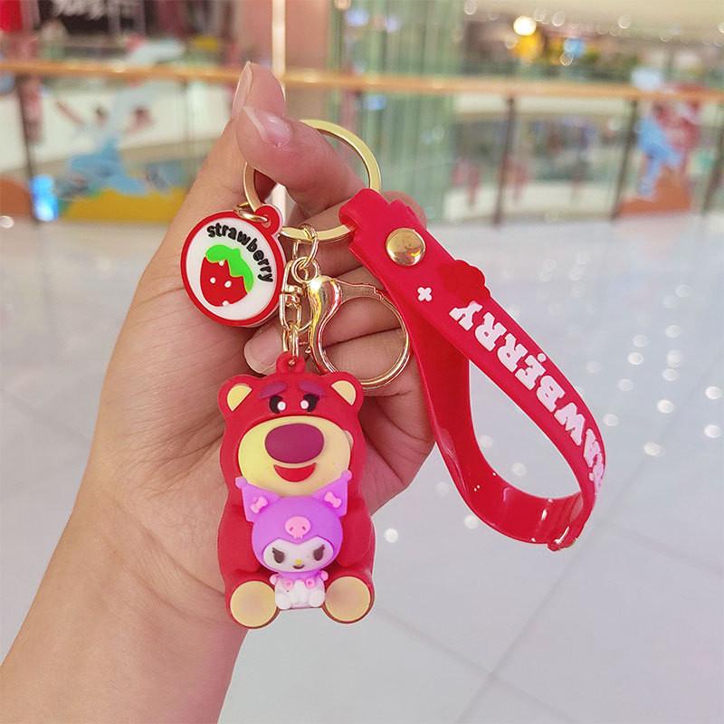 

Adorable Silicone Cartoon Keychain Creative Car Key Ring Bag Pendant Gift Bulk StyleV