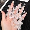 Transparent Acrylic Crystal Branches Beaded DIY Water Drop Diamonds Artificial Flower Bouquet Ornaments Home Wedding Party Decor
