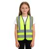Unisex Dětská Reflexní Bezpečnostní Vesta Bez Rukávů Vysoká Viditelnost Zip Vestička Kostým pro Venkovní Aktivity