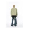 Korean-style distressed vibe design retro blue casual wide-leg straight men's jeans trendy