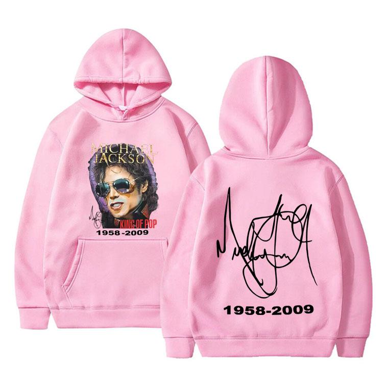 Felpa con Cappuccio Grafica Classica Vintage Michajackson Re del Pop Uomo Donna Moda Retro Rock Streetwear Uomo Hip Hop Felpe Oversize