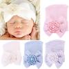 Baby Beanie Bowknot Rhinestone Cotton Soft Skin-friendly Knitted Hat for Party