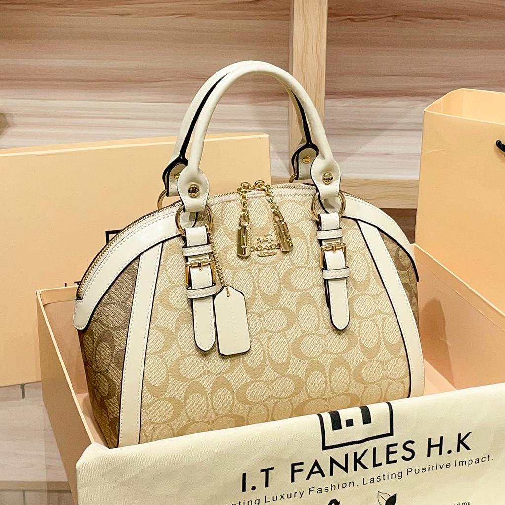 Damenhandtasche, Echte Lederhandtasche, Neue High-End Mode Retro Muschel-Tasche für Damen, Einzelne Schultertasche Umhängetasche