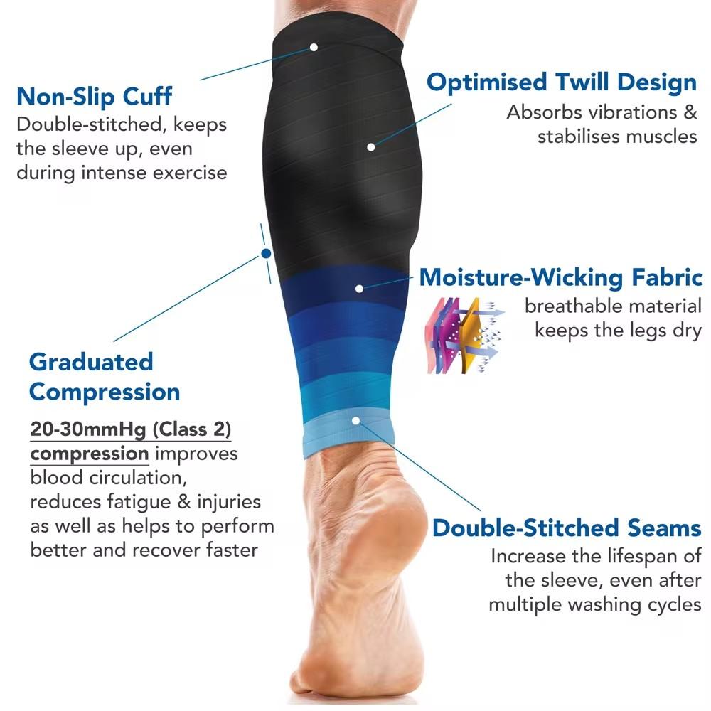 1Pair Calf Compression Sleeves 20 30Mmhg Running Socks For Shin Splint Varicose Vein Relief Men Women Sports Support