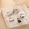 Pokerring Retro Pik-Kartenring Kreativer Persönlichkeits-Gelenkring-Set 5-teiliges Set