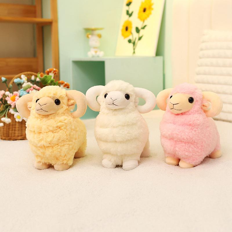 Cute Little Lamb Doll Simulated Lamb Plush Toy Doll Comforting Pillow Children Girl Gift Rag Doll