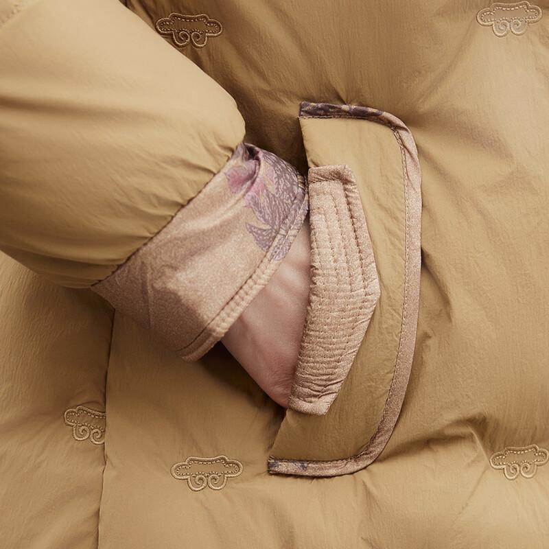 Pastel Women's Chinese Style Stand Collar Winter Down Jacket