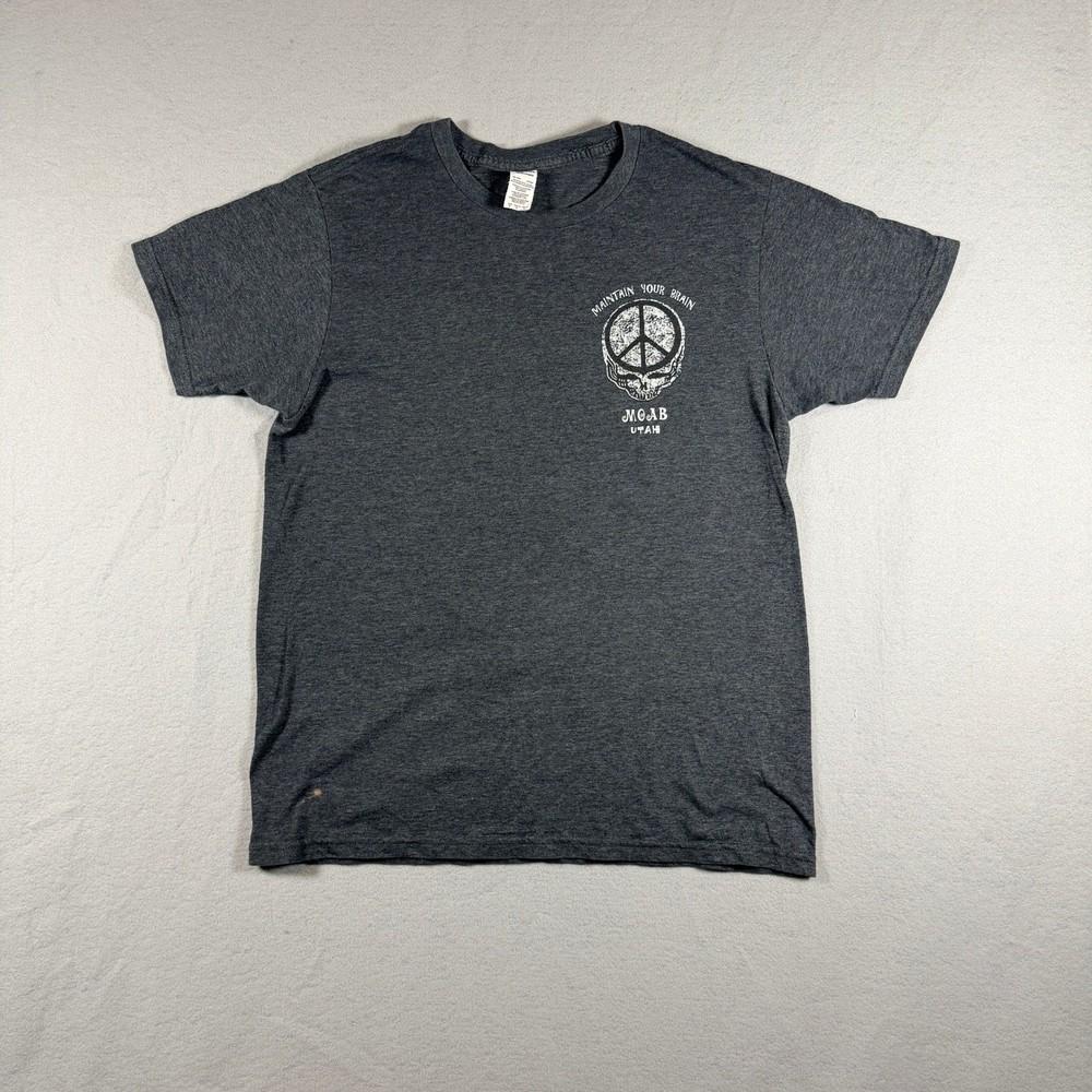 Spectra USA Moab Utah Maintain Your Brain Graphic Tee Size M Gray Mens T-Shirt Unisex T-Shirt
