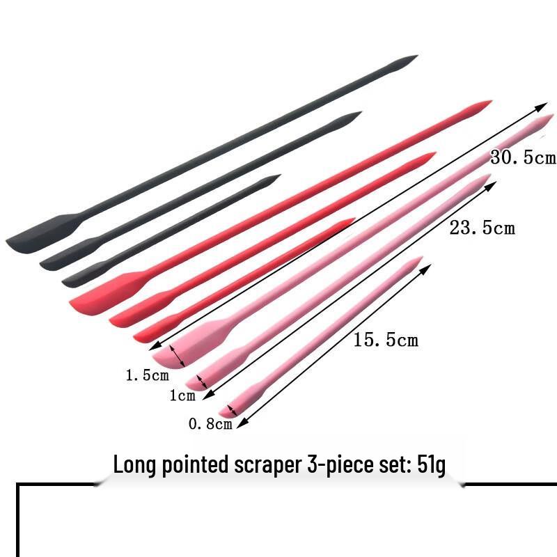 

ZISIZ Long Silicone Scraper Spatula Set