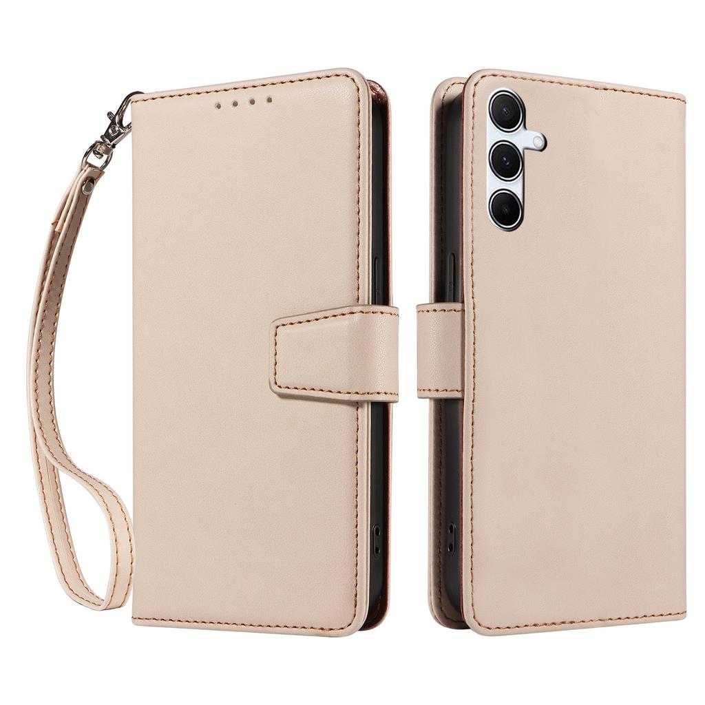 For Samsung Galaxy A54 5G Case RFID Blocking PU Leather Wallet Flip Phone Cover with Wrist Strap