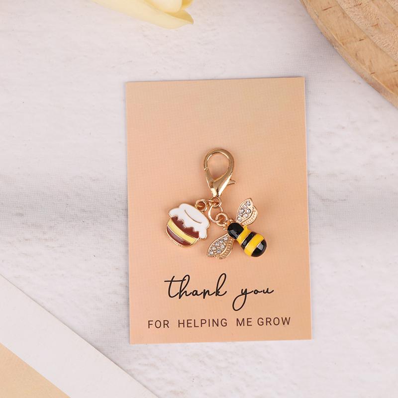 

1/3 шт. Милі брелоки у вигляді бджоли, стільників, горщика з медом, подарунки для жінок, чоловіків, аксесуар для сумки, прикраси