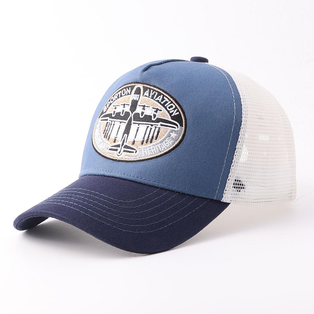 New Truck Driver Baseball Cap Outdoor Shade Breathable Cap Bomber Pattern Hat
