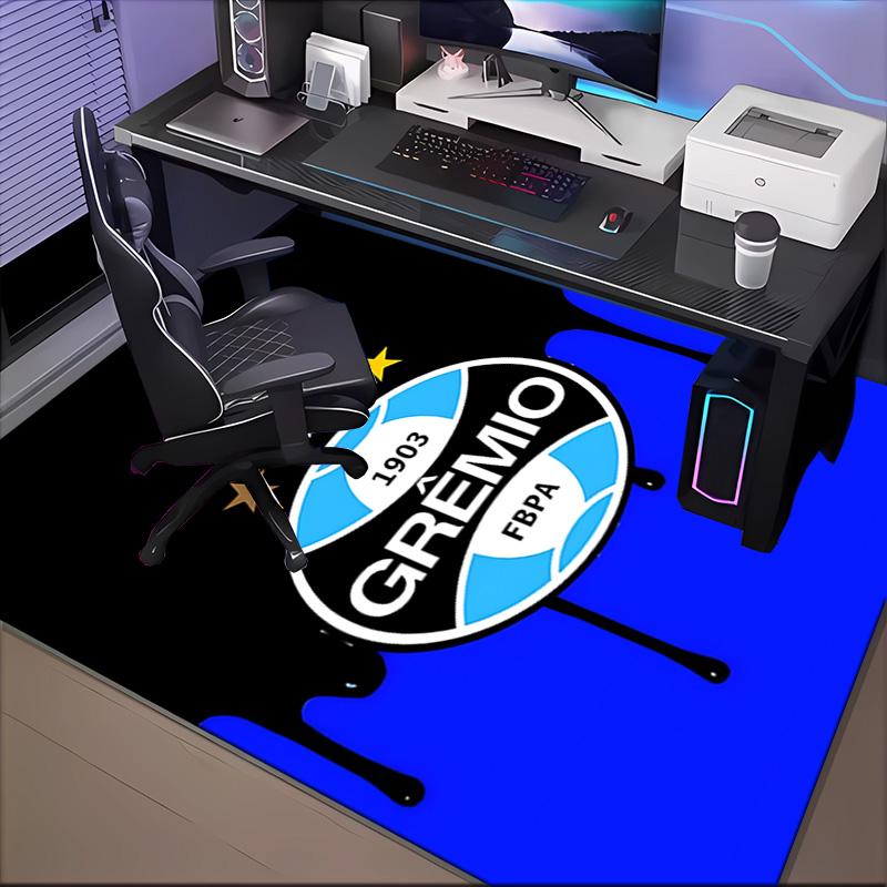 Gre-mio Football Badge Printed Office Carpet Chair Cushion Entryway Rug, Rugs for Living Room, Bedroom Christmas gifts