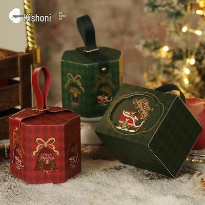 2025 Heiligabend Apfel Geschenkbox & Papiertüte Set