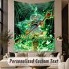 Custom Text Printed Tapestry Frieren Beyond Journey's End Pattern Large Wall Hanging Indoor Room Decor