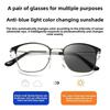 New Trend Photochromic Glasses Fashion Color Changing Lens Retro Optical Eye Protection for Men Women Outdoor