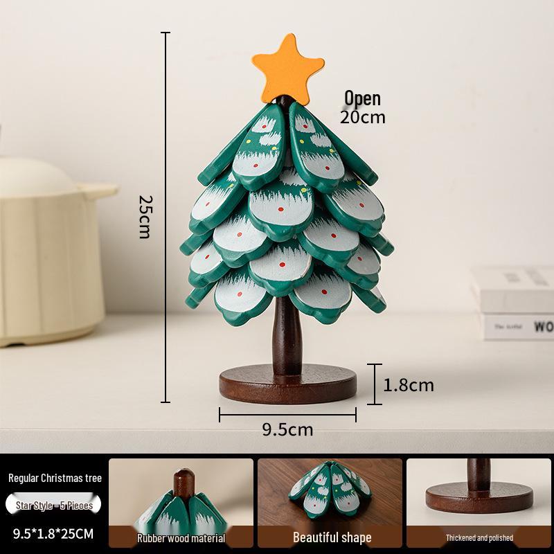Tree-Themed Heat-Resistant Coaster - Creative Holiday Tea Cup Pad