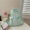 Small fresh schoolbag female college student simple solid color large capacity computer backpack casual commuting high school student backpack