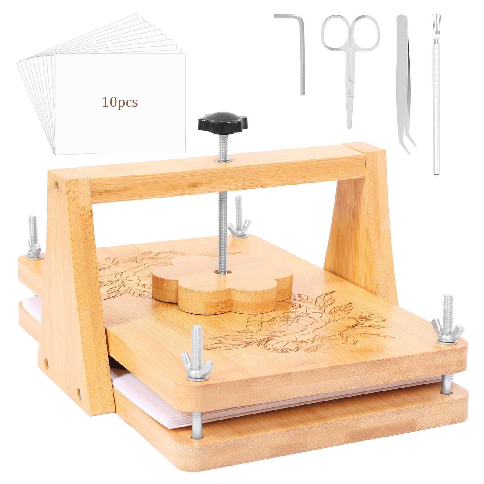 Large Flower Press Kit 11 x 7inch DIY Wood Flower Pressing kit with Accessories for Dried Floral Plant Specimen Wedding DIY Art